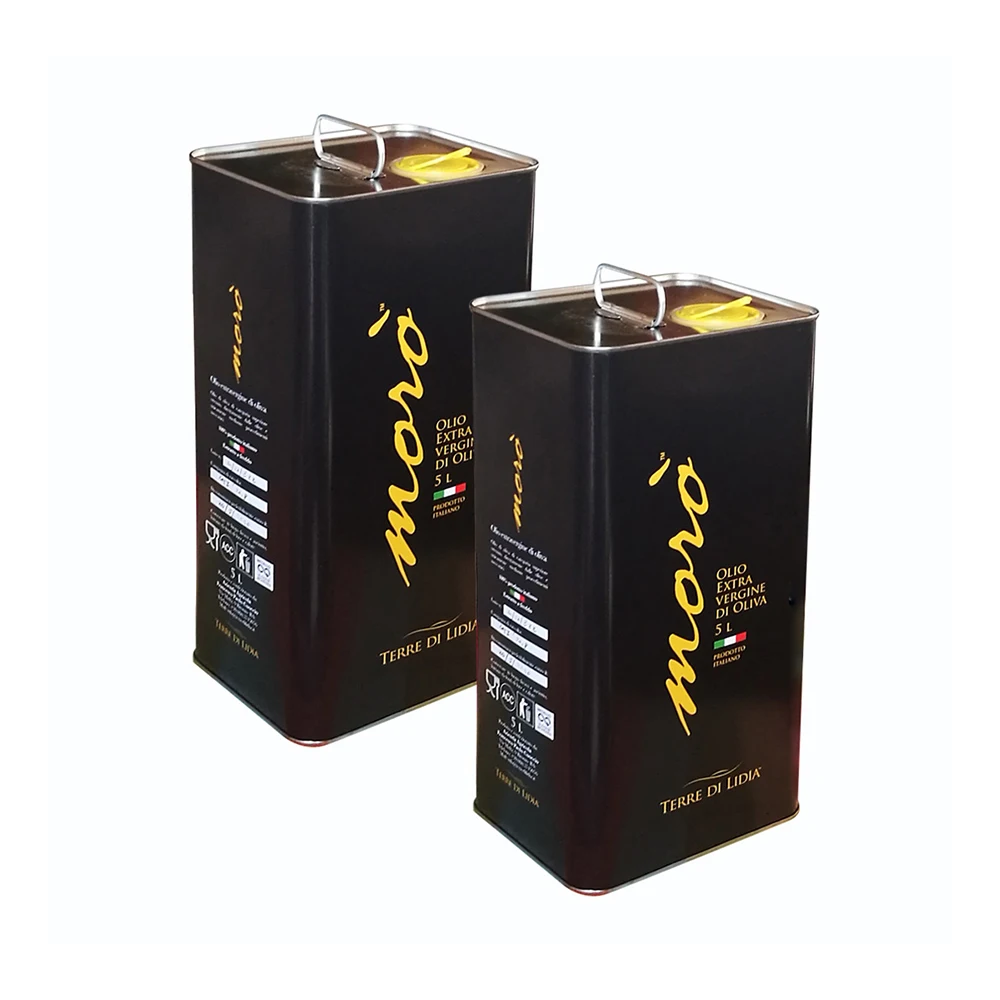 Wholesale 100% Italian High Quality Pure Italian Extra Virgin Olive Oil Latta Moro 5 L