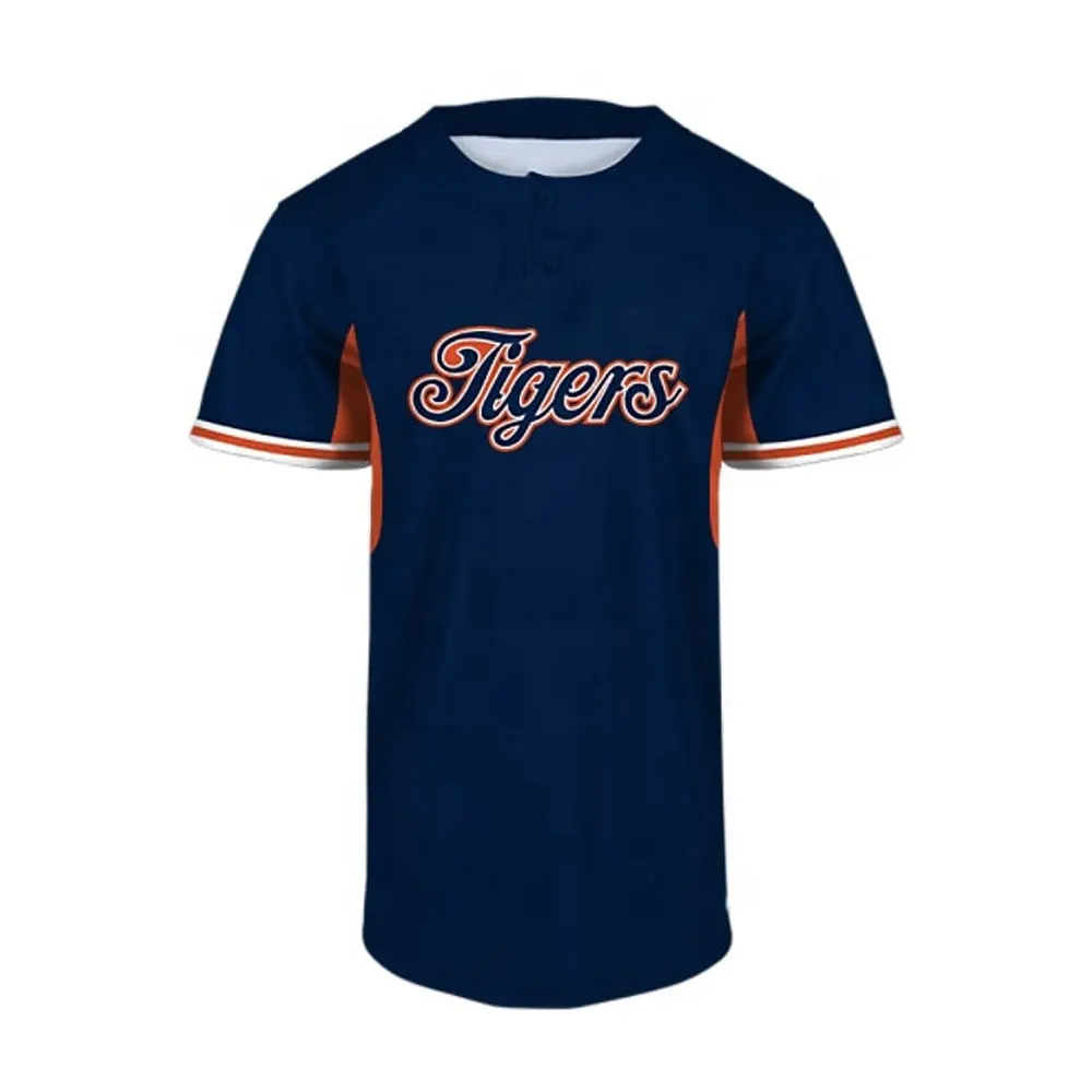 Fast delivery Custom Printing Baseball Plain Shirts Blue Baseball Jersey Outfit Mens Sublimation Cheap Price Baseball jersey