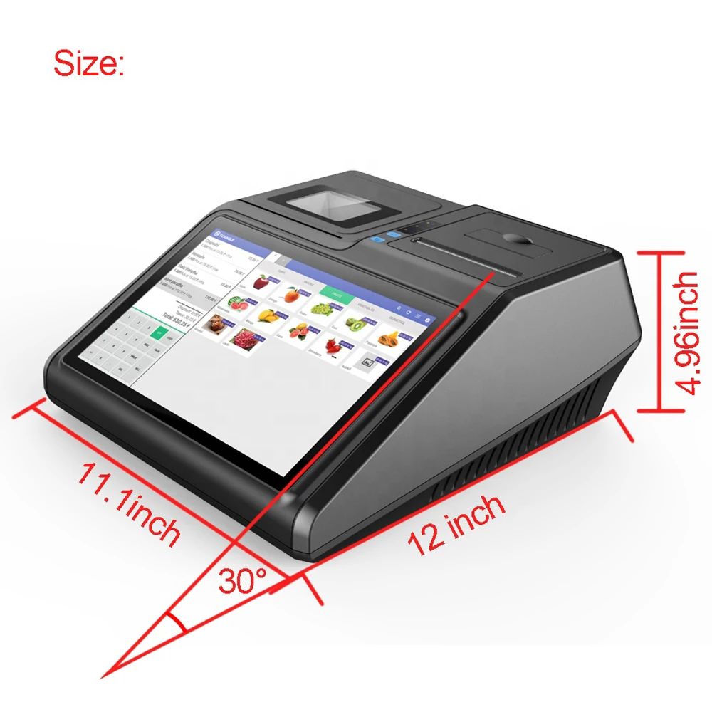 CRS-C71T hot selling price computing scale Capacitive screen touch cash register with printer