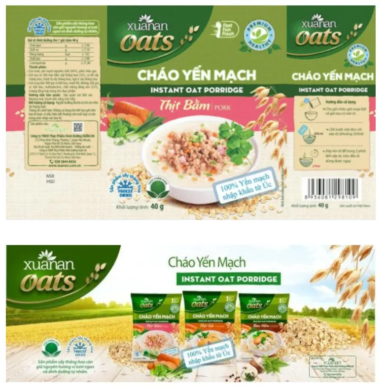 Salty Minced Oatmeal Porridge Instant Pork Porridge For Both Children And Adults Shipping From Vietnam