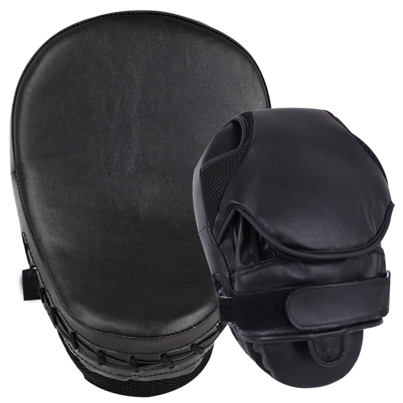 Wholesale Custom made leather durable curved kick Focus Pads Hook & Jab Mitts Punching Kick Boxing Muay Thai Martial Arts