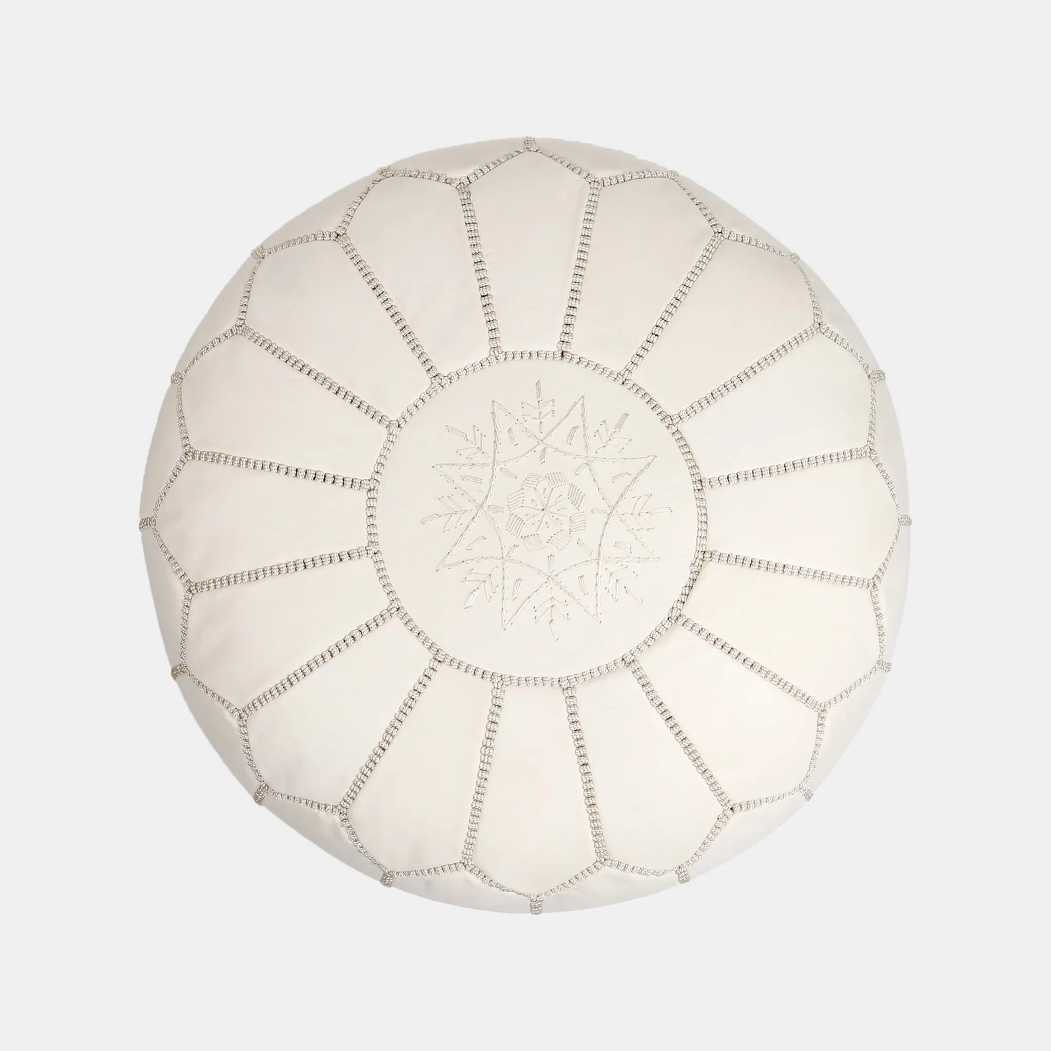 Ottoman Footrest Low Seat Around The Coffee Table Pouf Natural Handcrafted California Handmade Leather Living Room Furniture