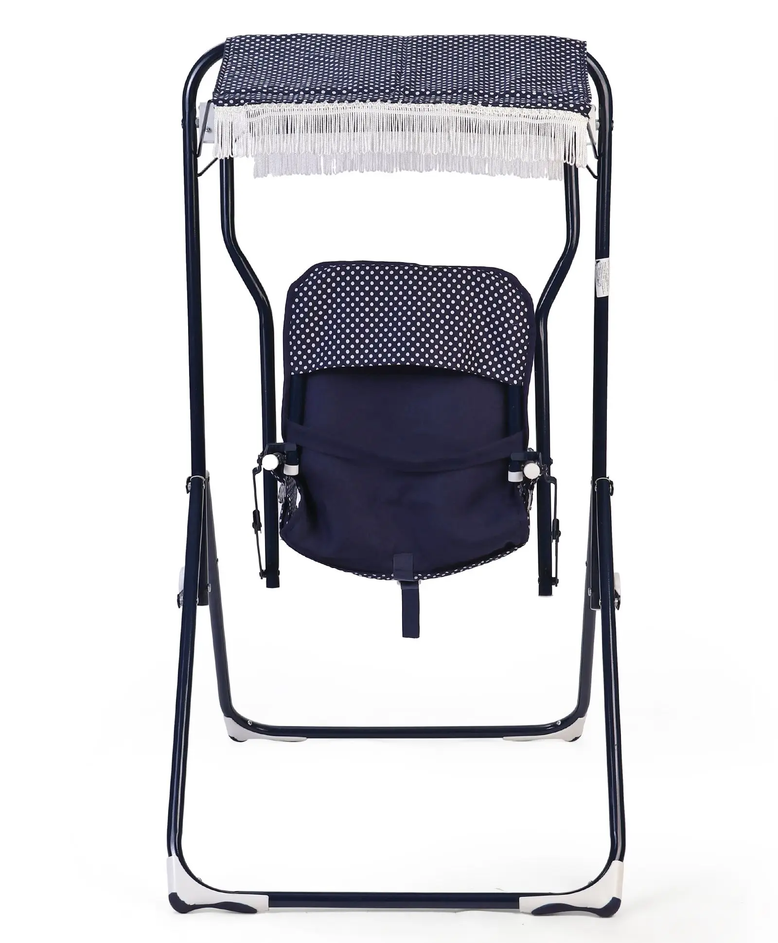 Trendy Navy Blue Color Dot printed Garden Swing Chair For Children Available At Wholesale Bulk Price