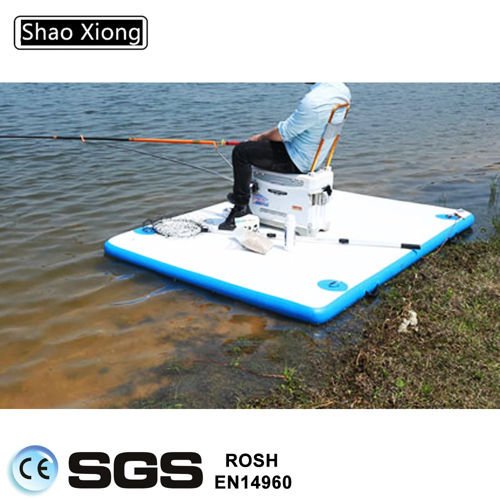 Fishing Magic Carpet Buoy Enhanced Water Floating Pontoon Swim Inflatable Fishing Floating Dock Platform for Sale