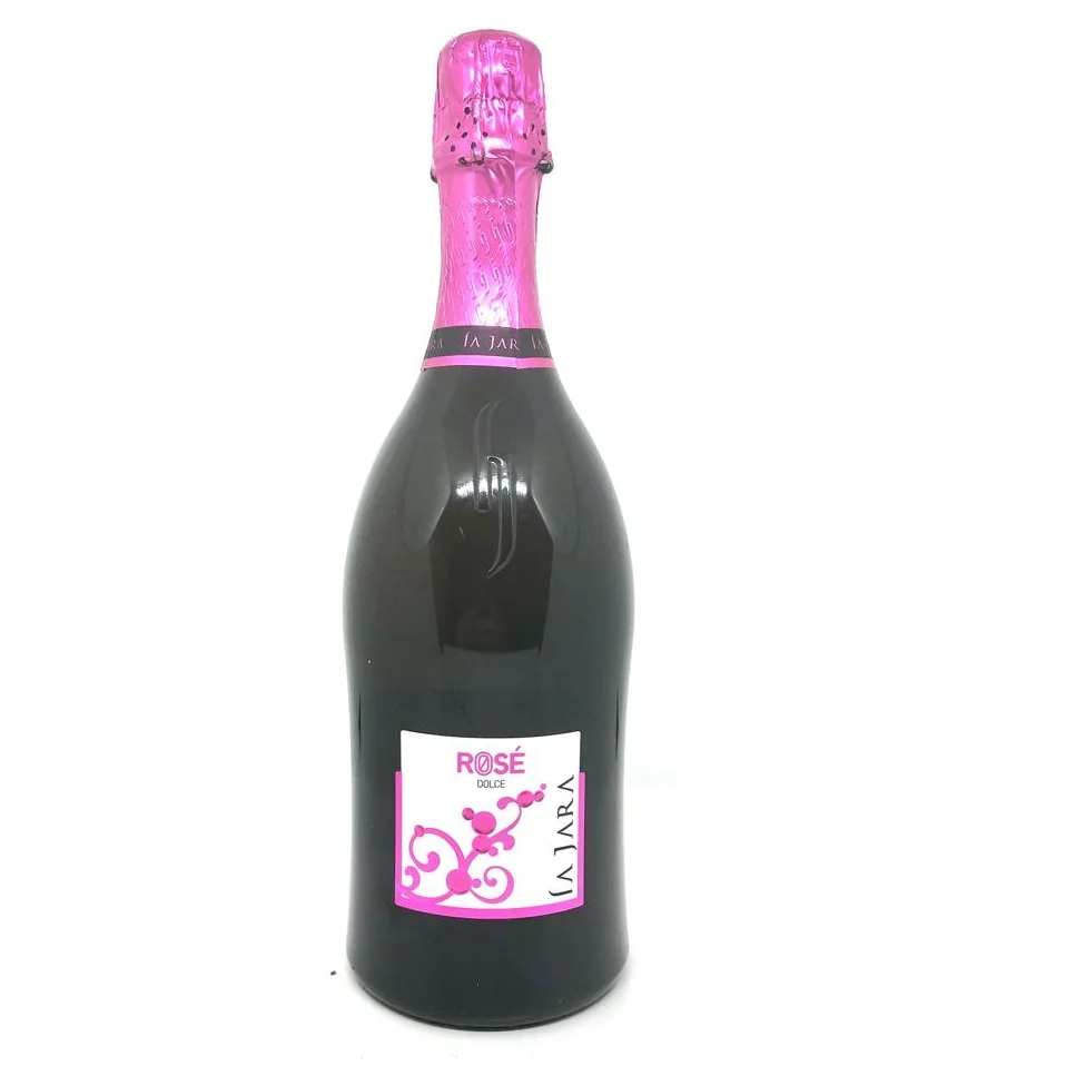 
11% Alcohol Content La Jara Rose Dolce Sparkling Wine from Italy 