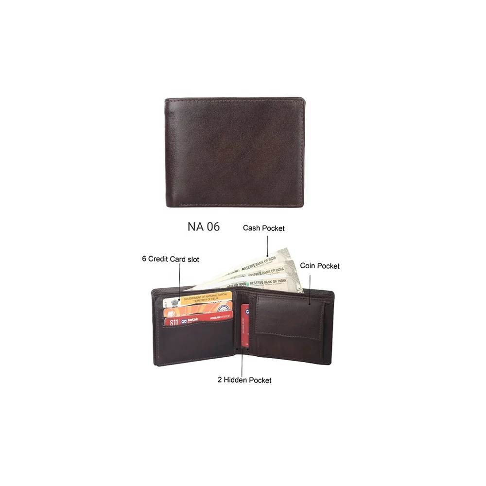 Top Quality Genuine Leather Men Wallets Card Holder Multi Functional Wallet for luxury business Gifts