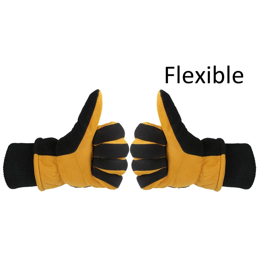 Профессиональные зимние перчатки холодностойкие замшевые кожаные изолированные водостойкие ветрозащитные