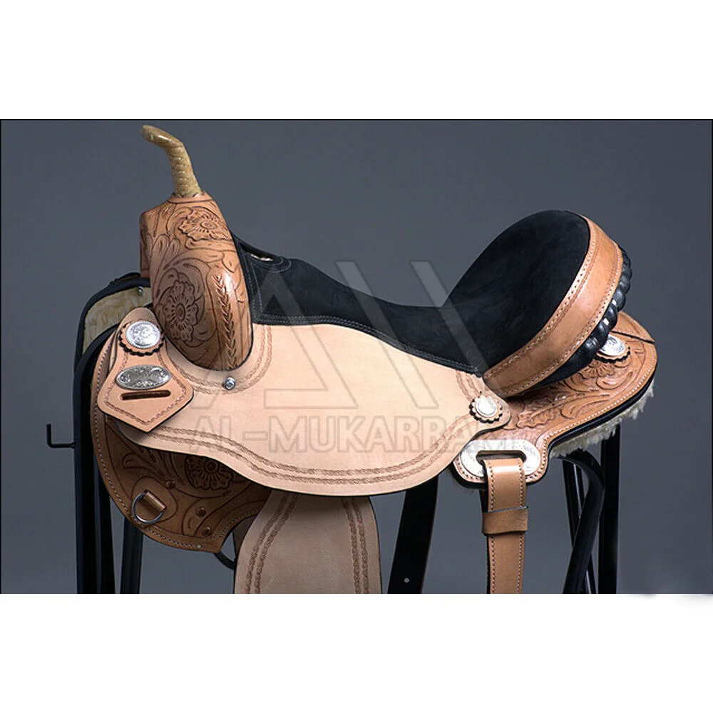 Custom Made Design Top Quality Leather Horse Racing Saddle