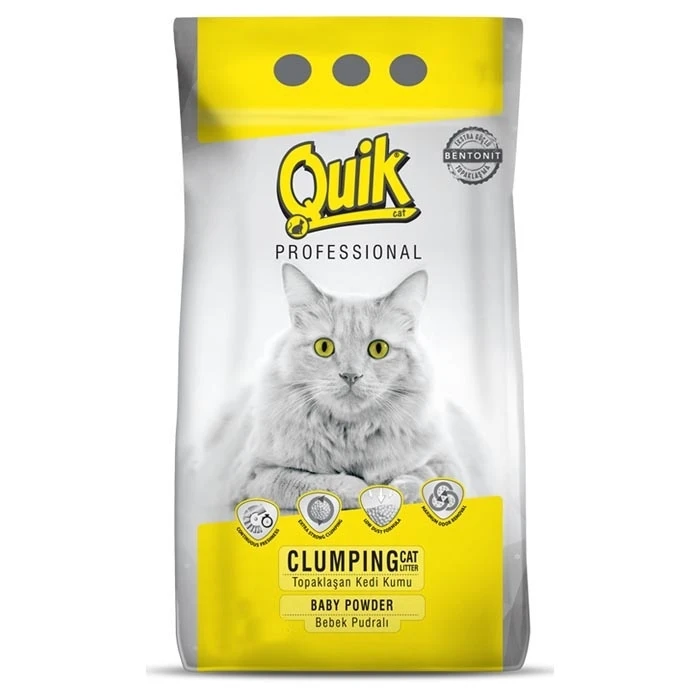 QUIK and JUNGLE Cat Litter Sand made in Turkey - Thick & Thin - Baby Powder & Marsellie Soap & Lavender