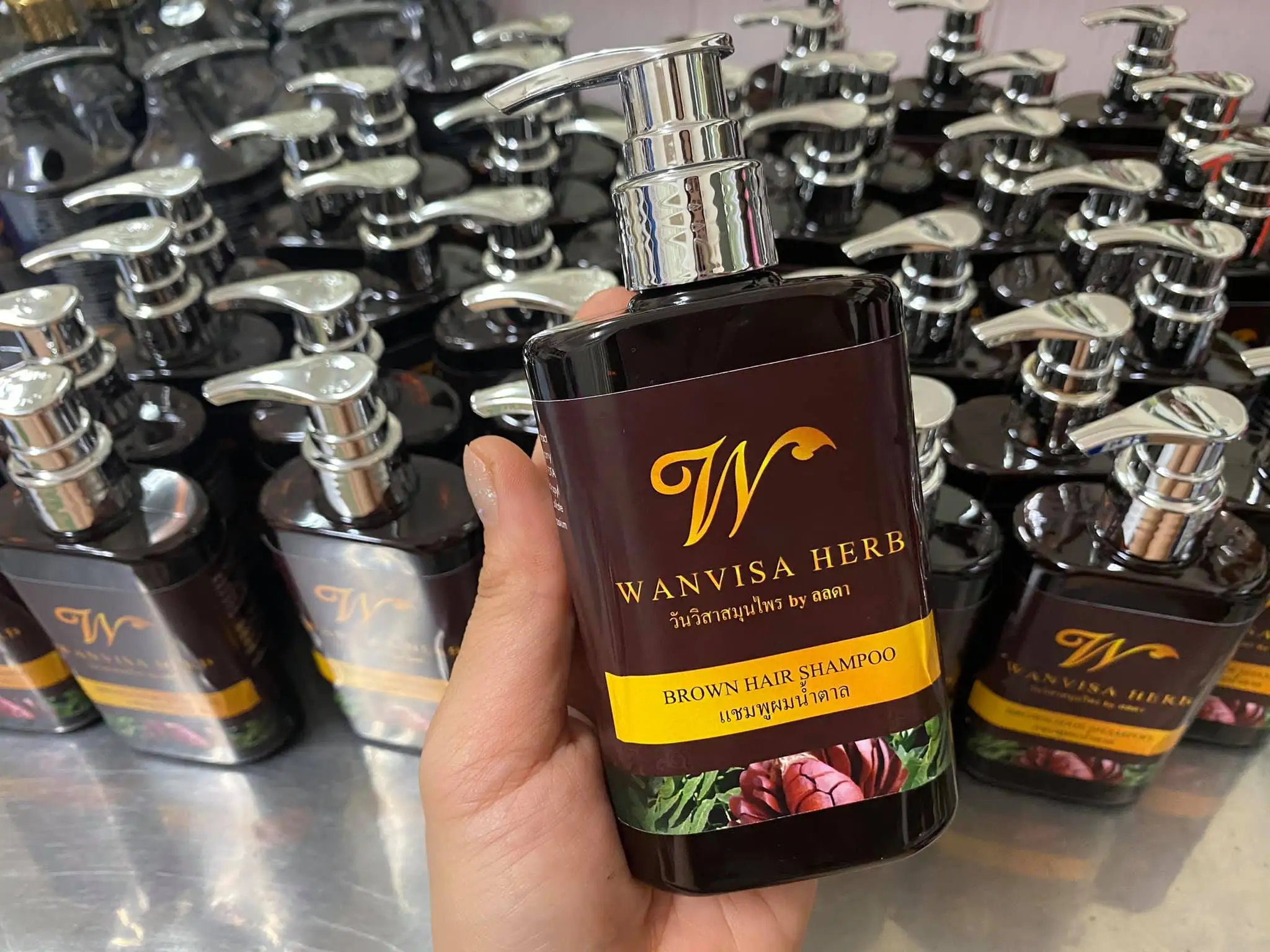 Nourishing Hair-Loss Prevention Brown Color Shampoo With Herbal Ingredient From Thailand