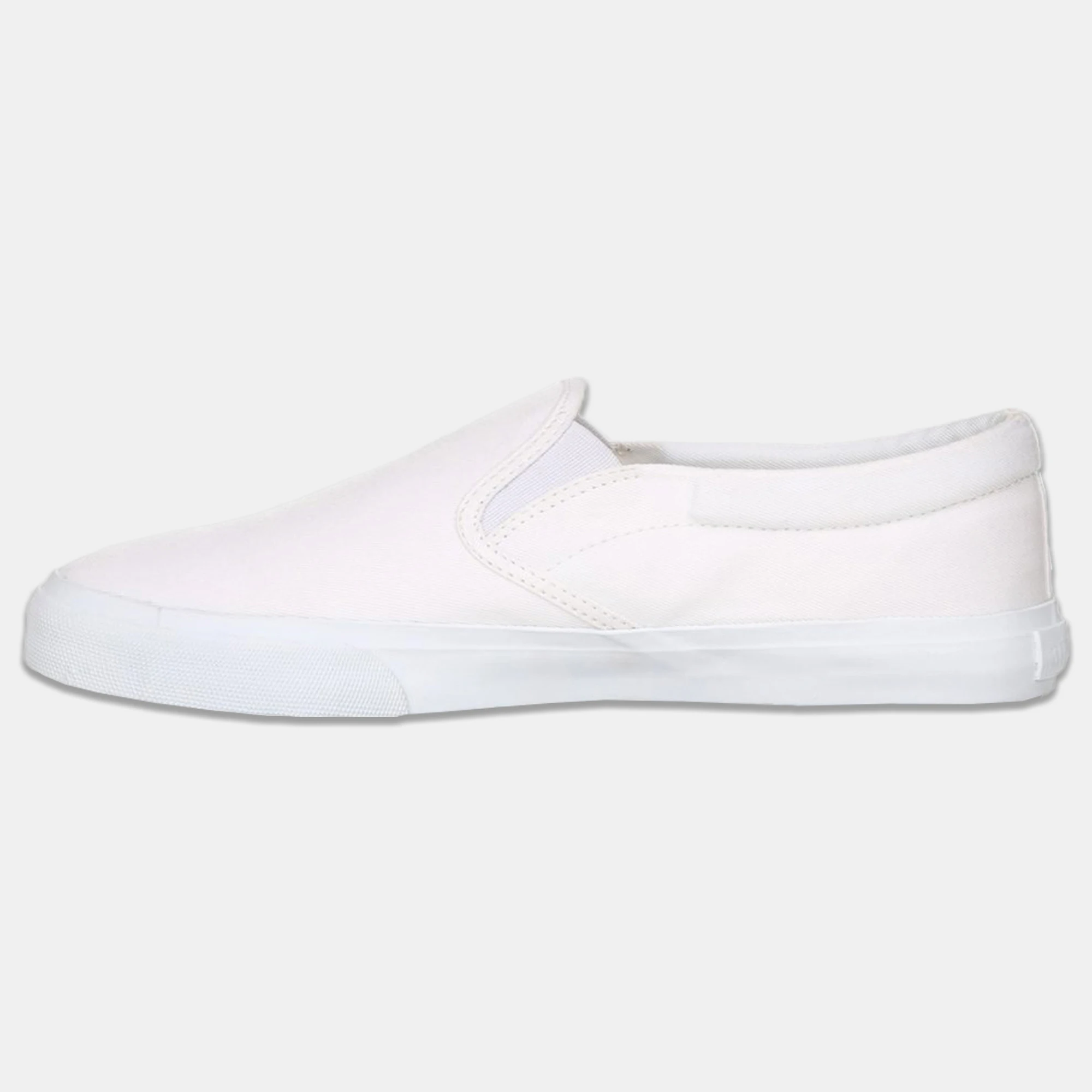 Slip on Canvas Sneaker Shoes Women Fashion Causal Style Vulcanized Shoes Just white Plain Color Private label Hand Made sneakers