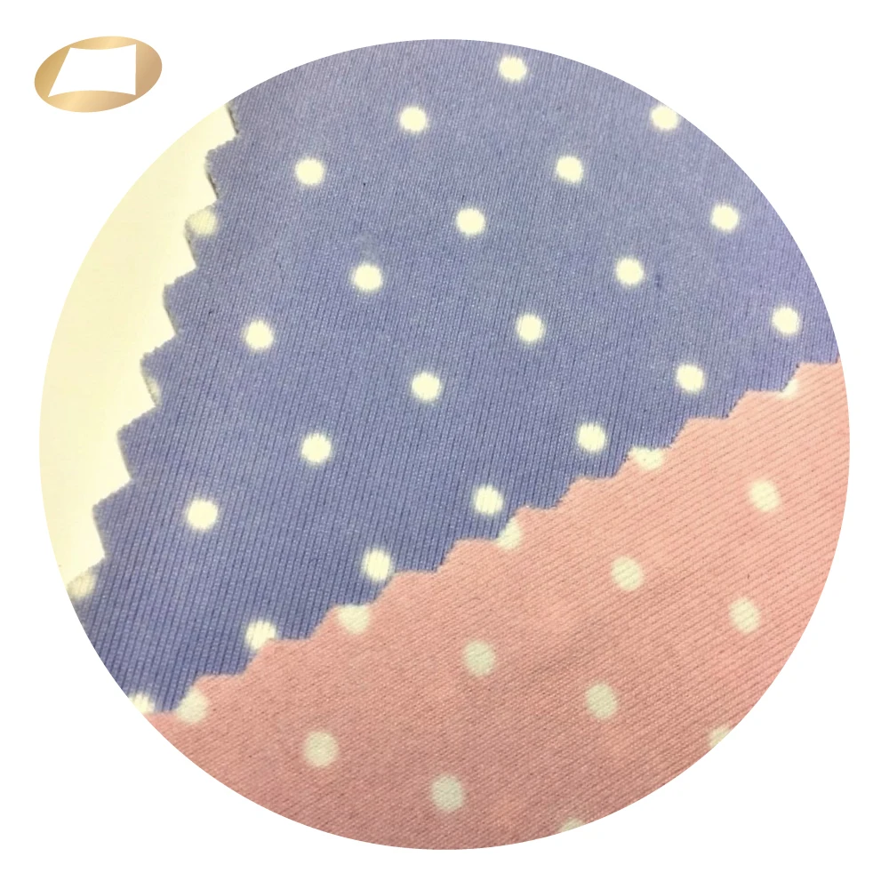 Ткань для нижнего белья с принтом в горошек 92% нейлон 8% эластан