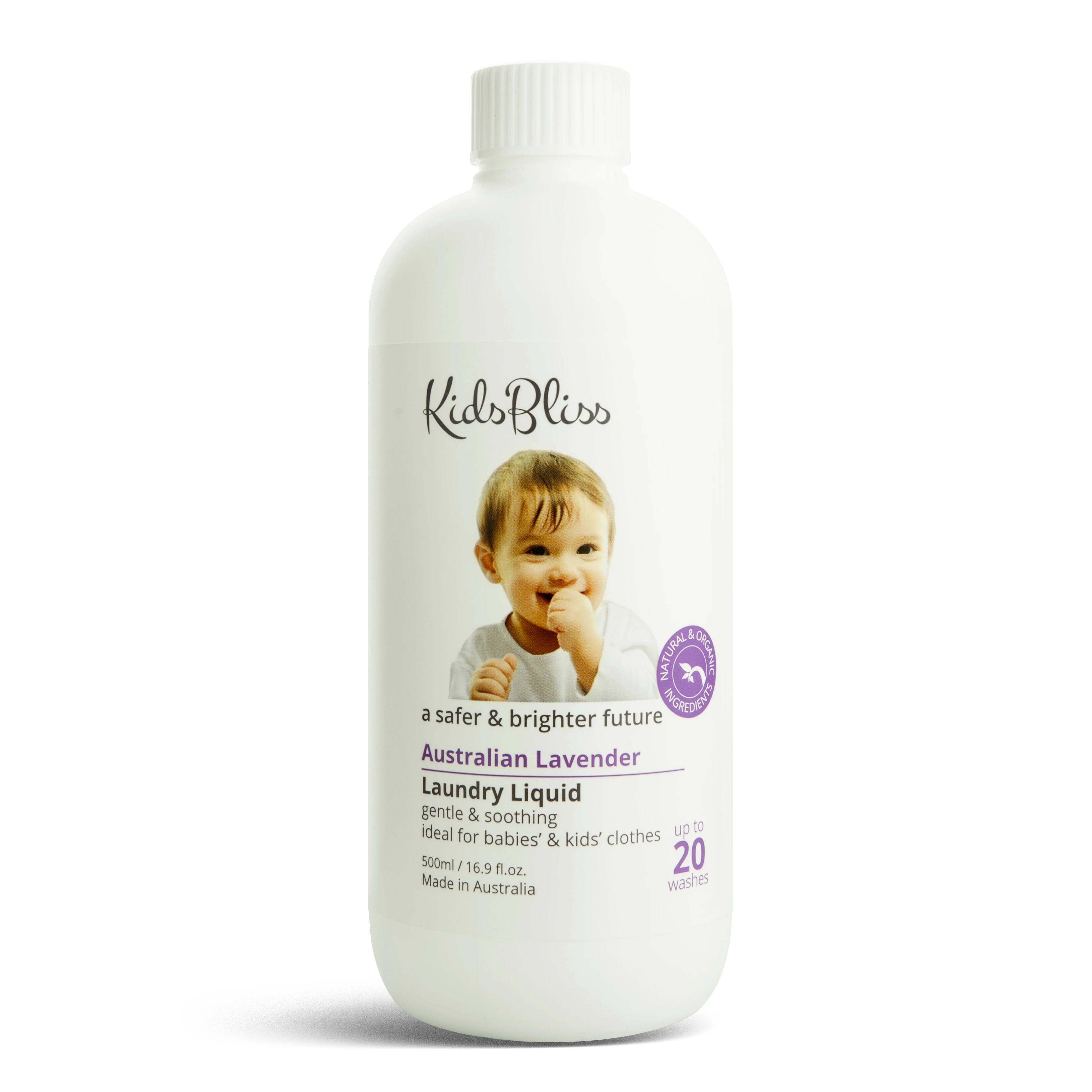 KidsBliss - Laundry Liquid Australian Lavender Baby Use -Australian Made Chemical Free 500ml Pure