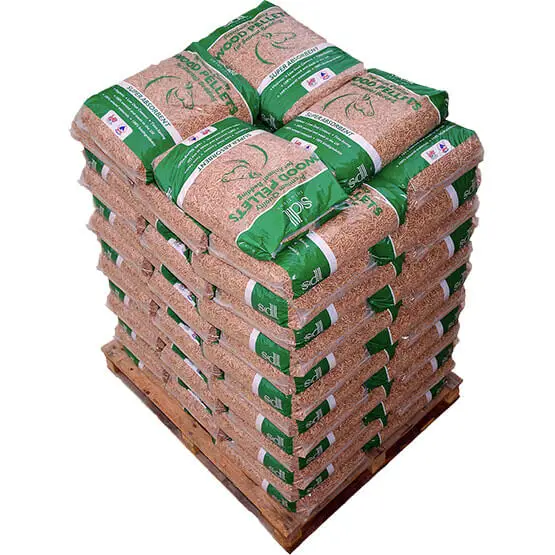 Nice cheap Stick Shape Wood Pellets Pelet Pallet / Pine 15kg Bags (Din Plus EN
