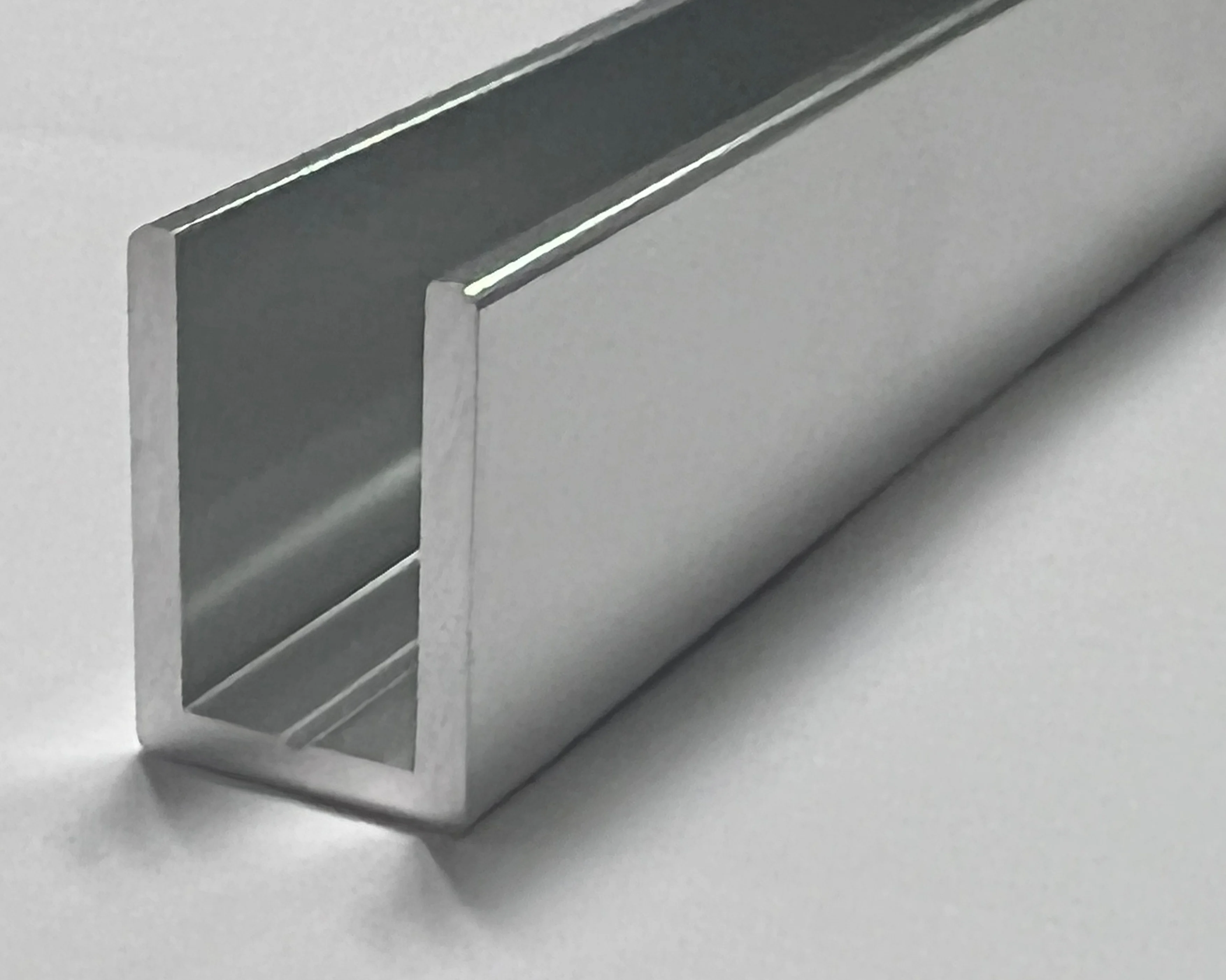Glass aluminum u channel chrome Aluminium U channels for 10 MM shower glass panels custom size manufacturing High-quality