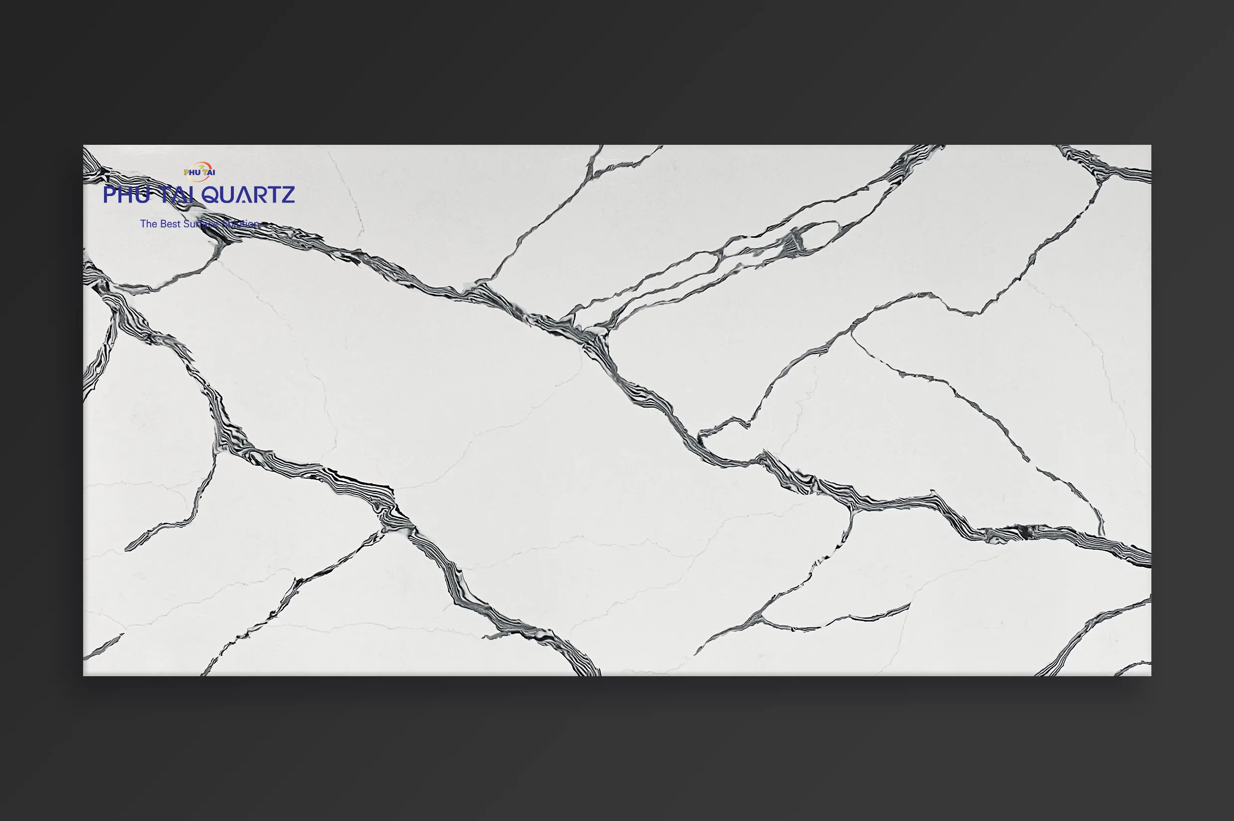 Quartz Calacatta Bolsena PT 902 Polished Slab high quality for kitchen countertop and home panel decoration by Phutai