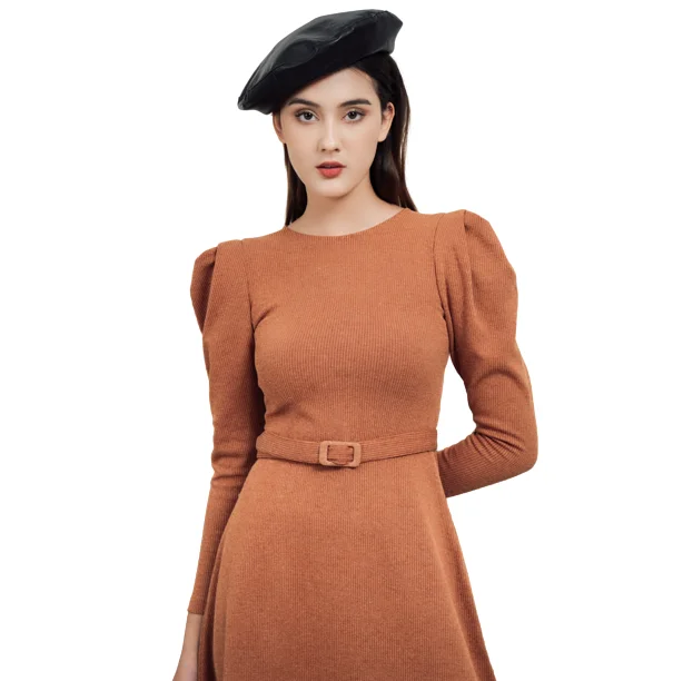 Elegant slim Wholesale Casual Dresses Womens Skirt Outfit Dress Winter Fashion clothing for women from Viet Nam