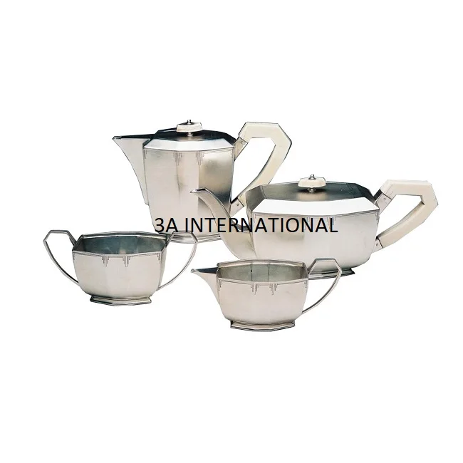 Elegant Design Coffee Set Gold Plated Arabic Brass Tea Pot And Serving Sets For Tea Or Coffee Serving Brass Cup and Saucer