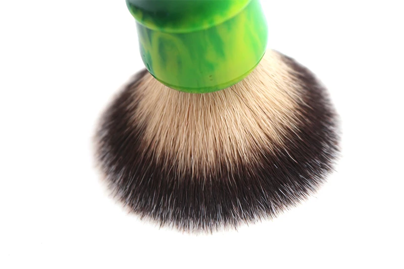 Wholesale Luxury Green Resin Handle Shaving Brush Low Moq Custom Logo shaving Brushes