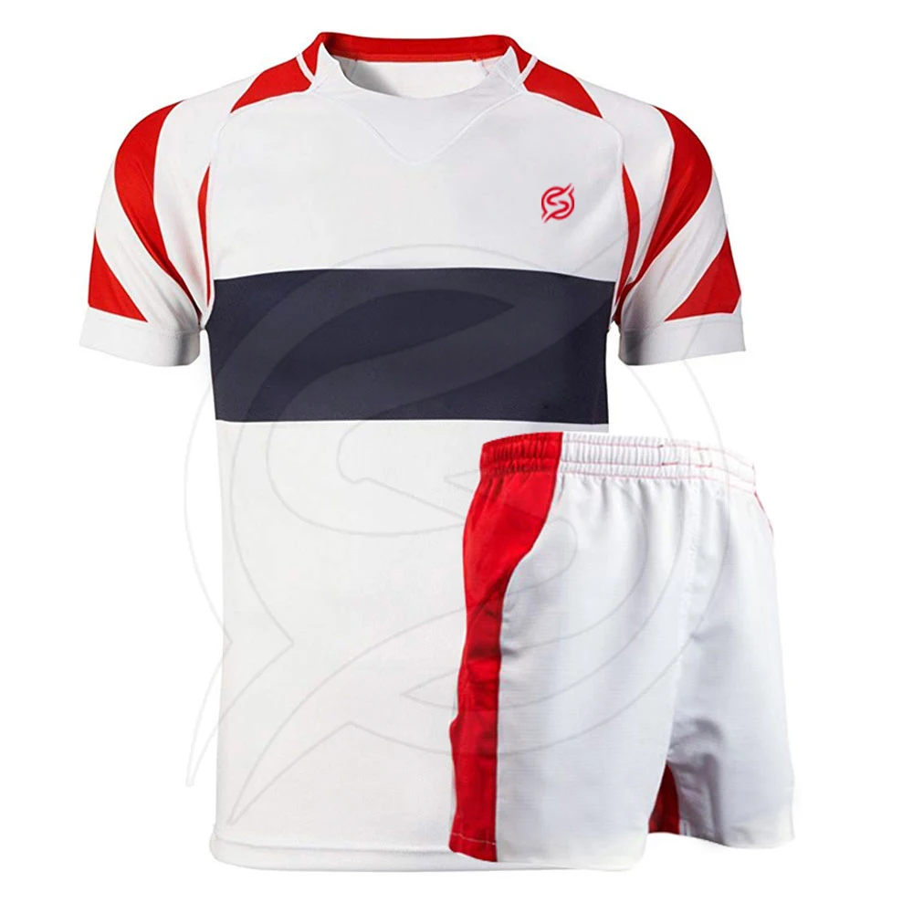 100% polyester rugby jersey rugby uniform with custom team logo member