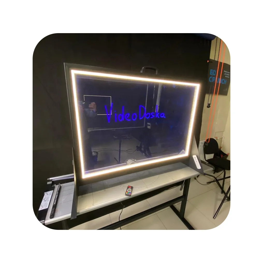 
Dry Erase Whiteboard (Flip Chart), Ultra-Transparent Anti-Shock Scratch-Resistant Tempered Glass, Metal Stand, Custom Design 