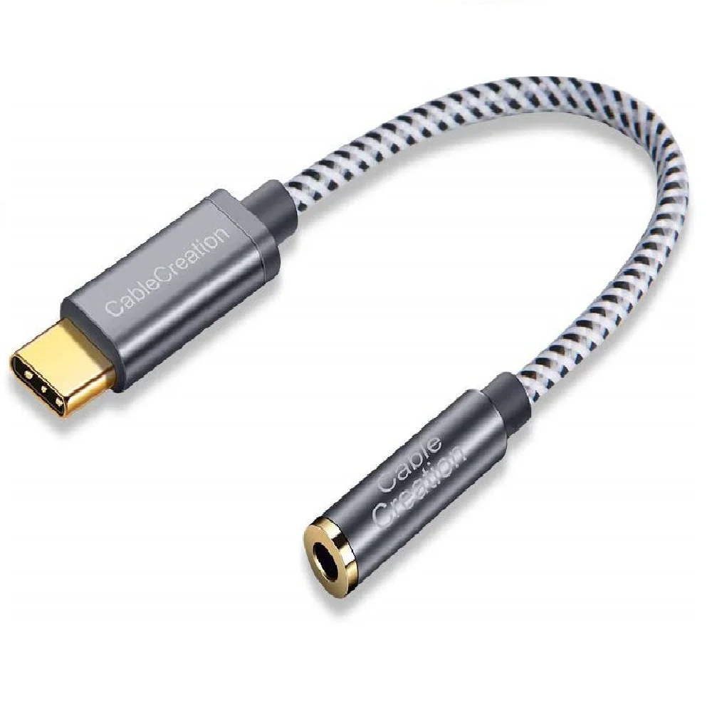 CableCreation USB TYPE C to 3.5mm Headphone Audio cable Adapter Realtek DAC Chipset USB C to 3.5mm Adapter