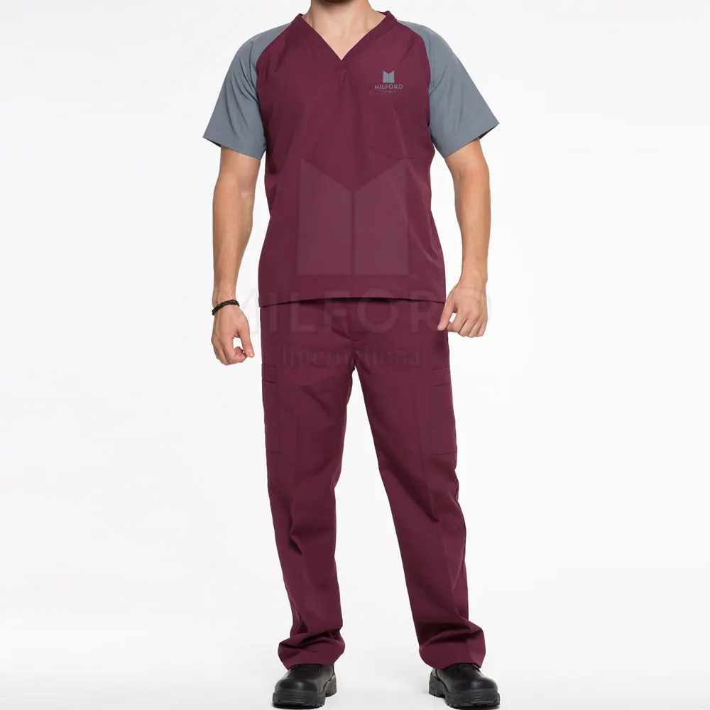 Unisex Hospital Uniform Stylish Medical Scrubs Nursing Uniforms Hospital Scrub Tops And Pants Uniform
