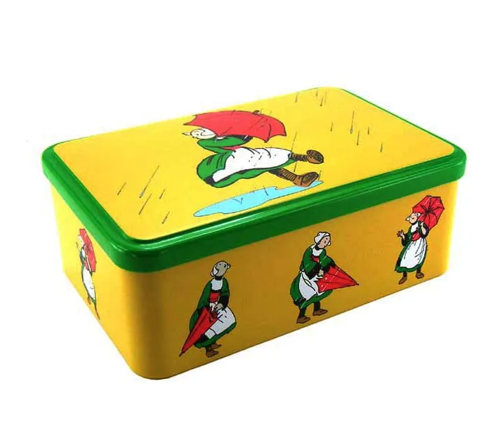 
Custom high quality colorful printing cute rectangle aluminium metal tin Can box 
