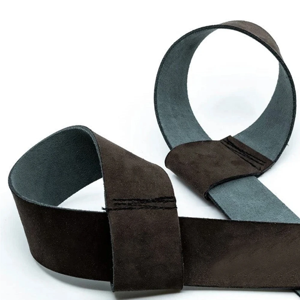 Leather Weightlifting Wrist Support Straps / Fitness Heavy Duty Powerlifting Grip Hooks Straps