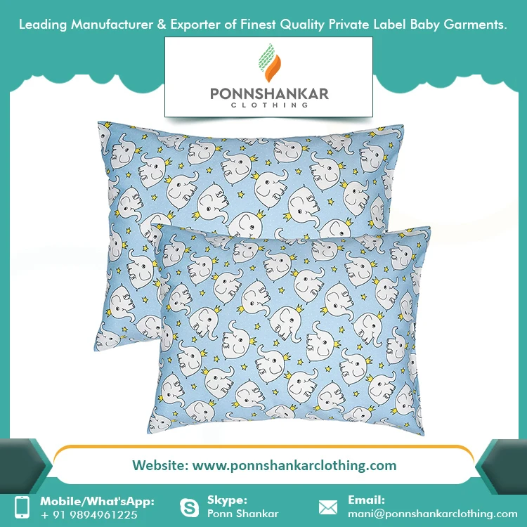 Newborn Baby Clothes Organic Cotton Baby Pillow Cover Supplier India