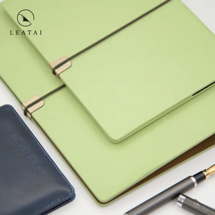 
Custom a5 magnetic genuine leather binder folder 