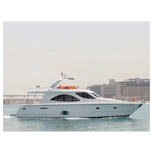 land boat private yacht luxury with furniture