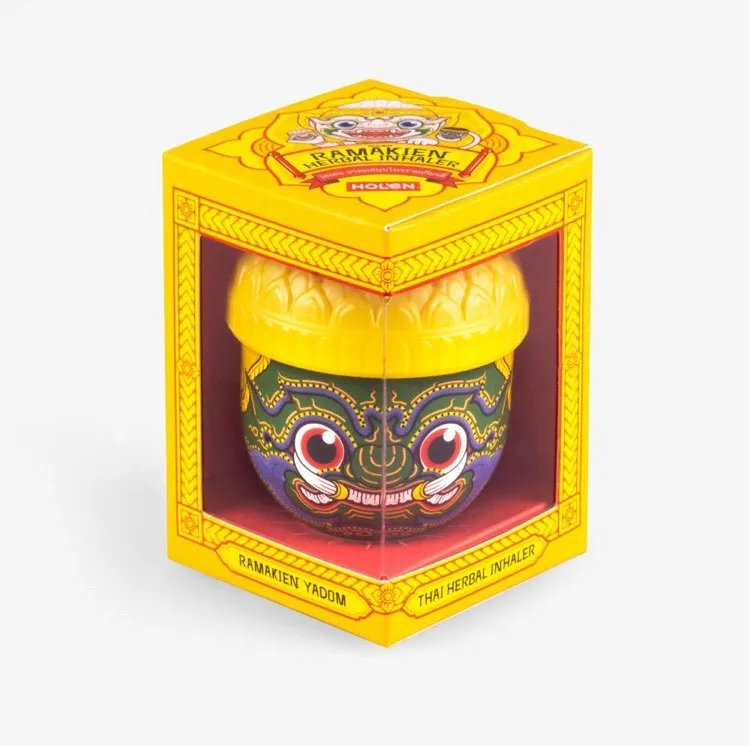 Ramakien Herbal Inhaler Lemongrass Scent-Thotsakan Yadom.The nasal inhaler is soothing and refreshing.