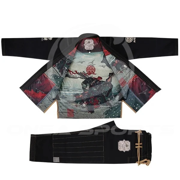 Inside Sublimation lining black pearl weave bjj gi shoyoroll kimono jiu jitsu gi uniform bjj gear kimono jiu jitsu