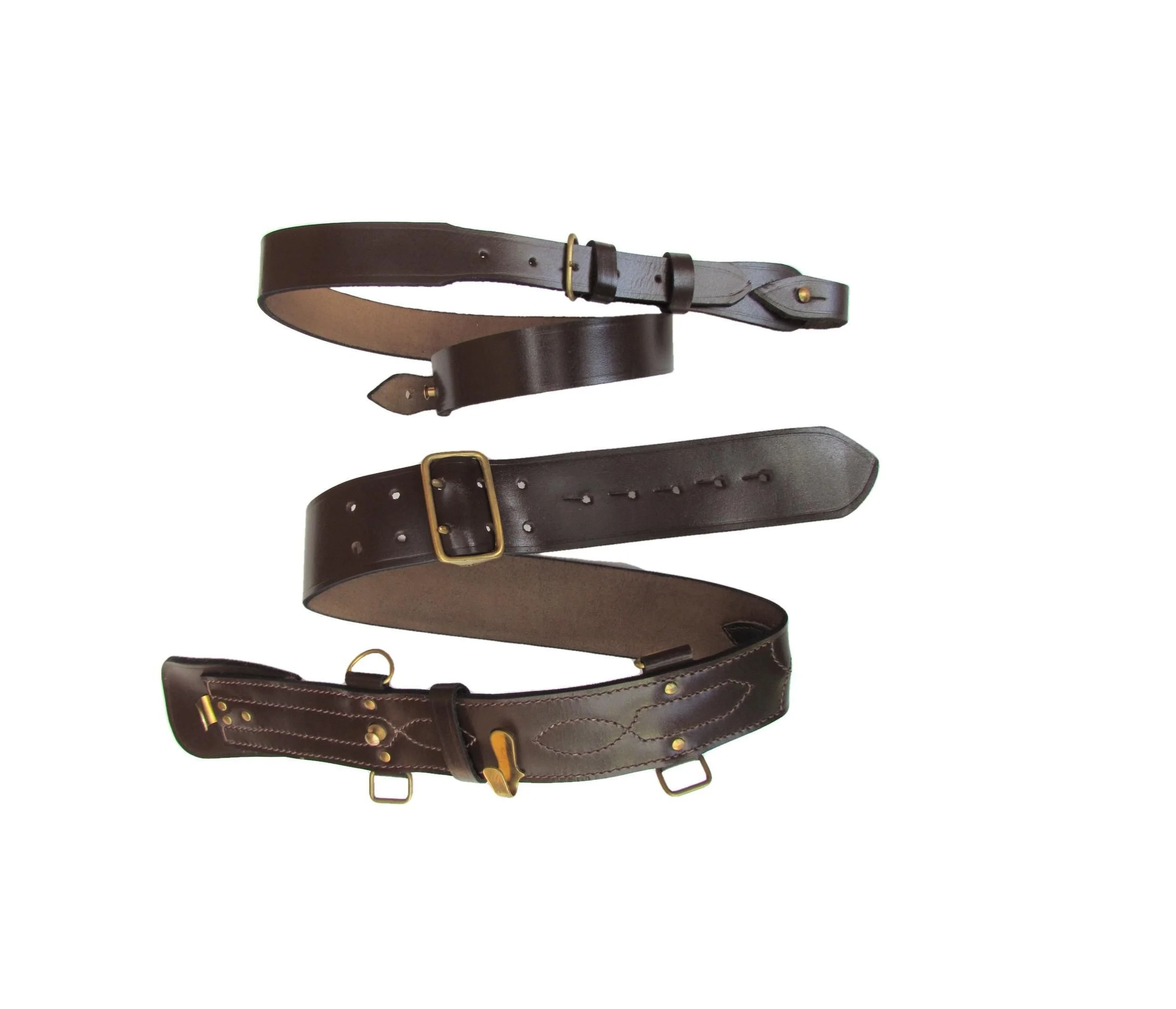 
Sam Brown Cross Belt Genuine Leather Police Duty Belt / Military Police Duty Belt / Navy Duty Belts 