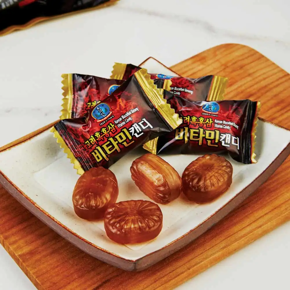 Korea Geumsan Vitamin 6 Year Panax Black Ginseng Root Extract Containing Candy (300g Bag)