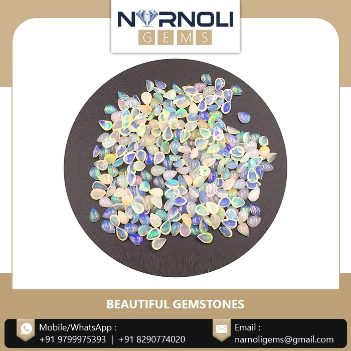 Wholesale Price Multi Color Polished Shine Opal Ovals Shape Gemstone Semiprecious Gemstones Supplier