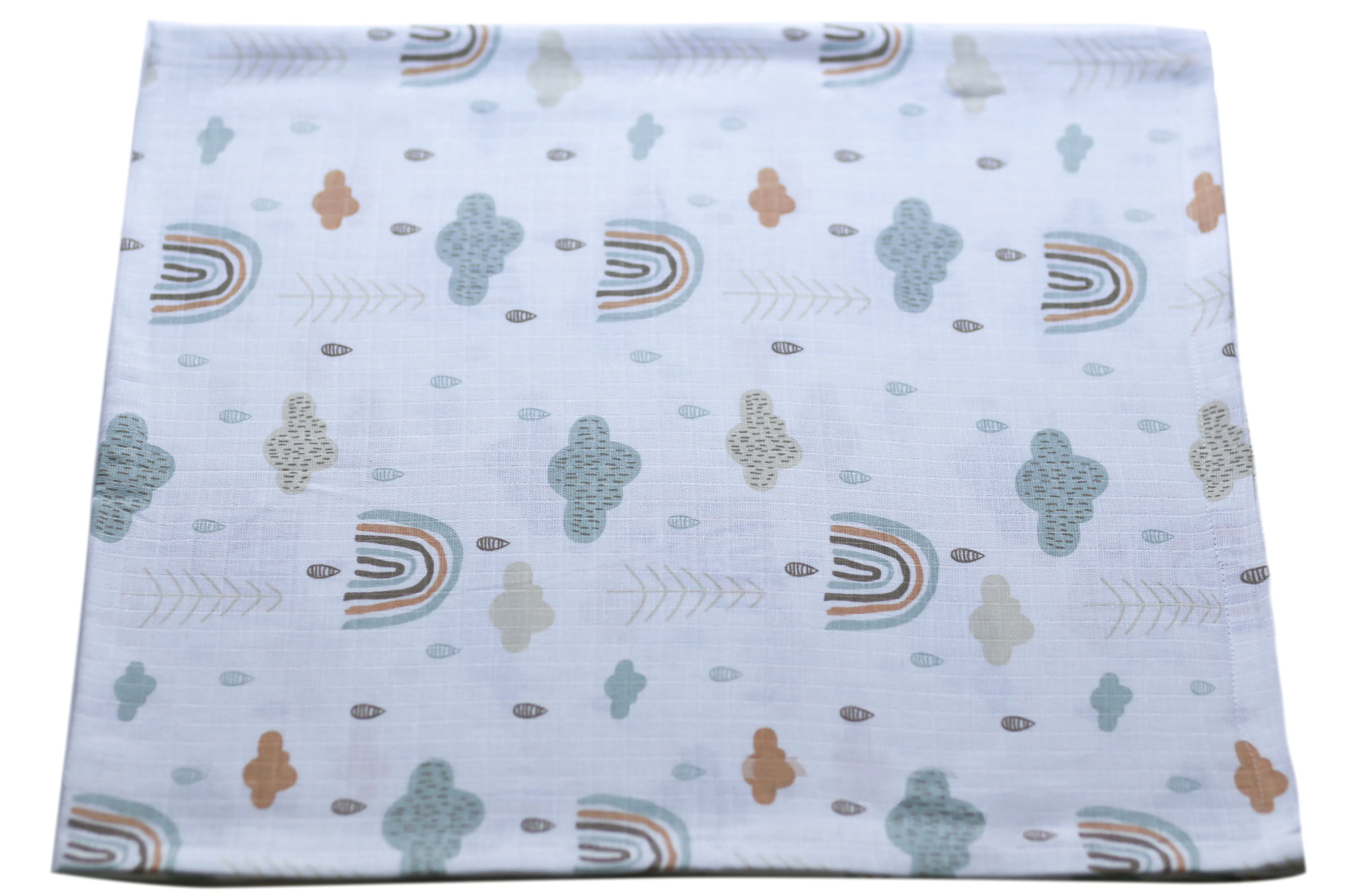 Eco friendly baby muslin fabric custom design digital print