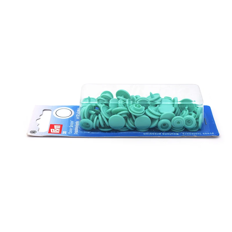 Prym 393119 Garment Accessories Press Fasteners Plastic Turquoise Color Snaps Non-Sewing Press Stud