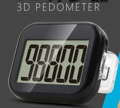 3D Silent Sensor Pedometer Step Counter Extra Large Digits Big Display Walking Running Pedometer Activity Tracker with Lanyard