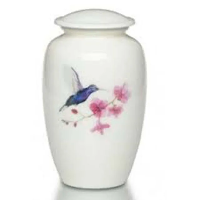 Высококачественная алюминиевая металлическая урна для кремации хранилище человеческого ясеня красивая декоративная с принтом