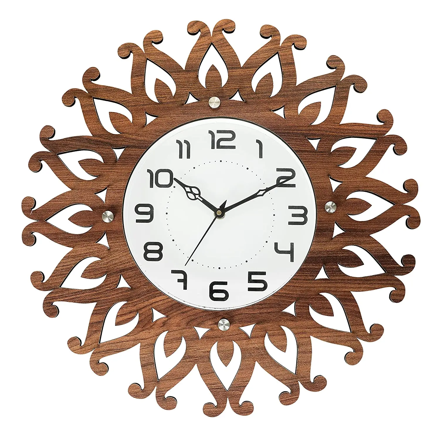 Настенные часы в форме подсолнуха креативные декоративные деревянные настенные для дома офиса