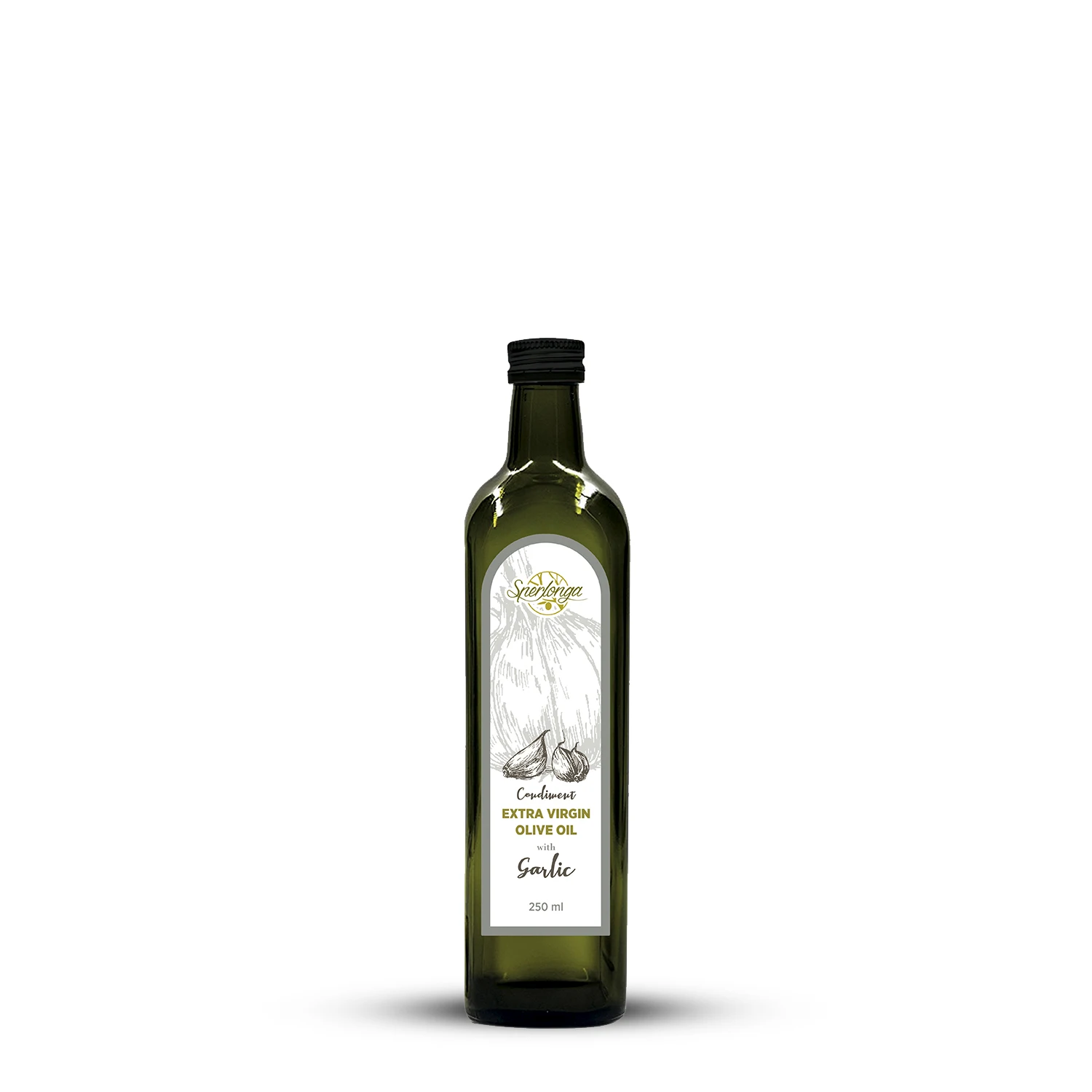 italian Garlic Flavoured Extra virgin olive oil 250 ML glass bottle