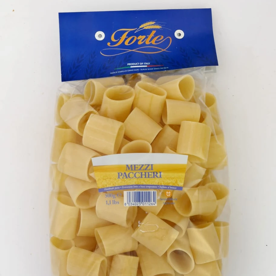 
100% Italian Mezzi Paccheri Pasta 
