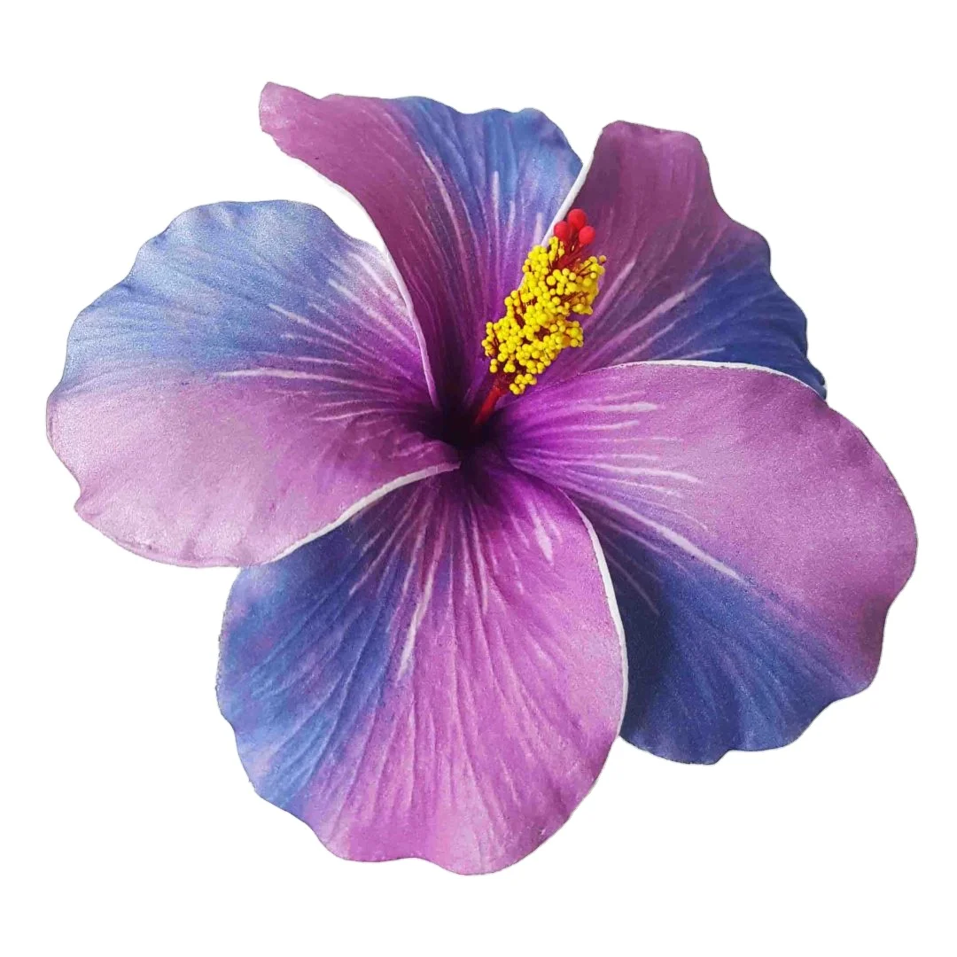 Best seller good quality Handcraft Handmade artificial hibiscus foam flower with special tattoo and color pattern