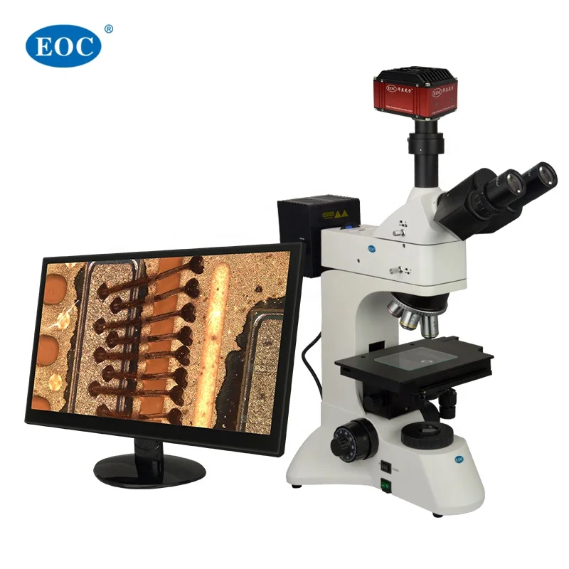 EOC 50x 100x 200x 400x 1000x analying 4K металлургический микроскоп с камерой