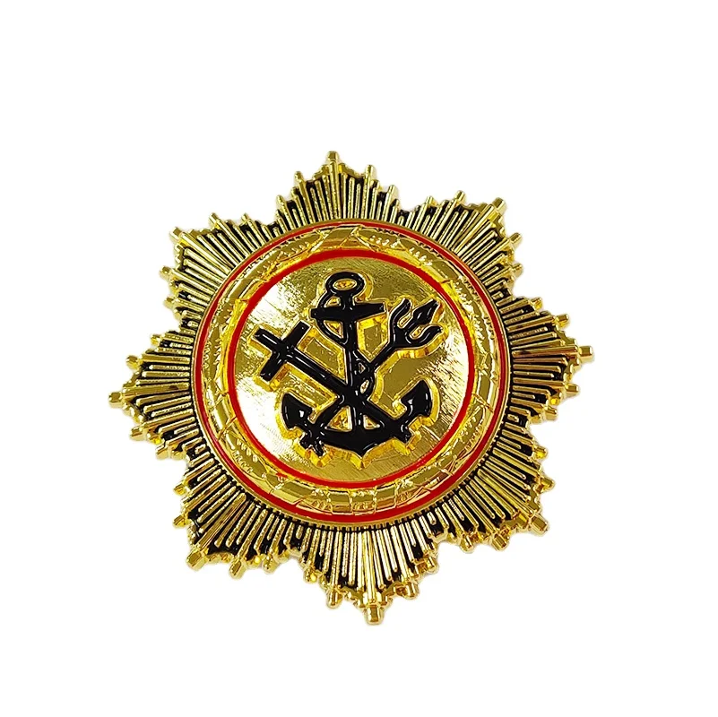 blazer royal navy officers bullion cap badges Customize Plating  cap badge Top Selling Cap Badge