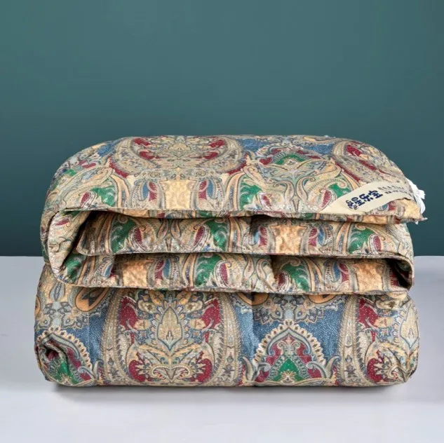 High-grade comforter Soft Circe 95% White Goose down Feather FILLING Quilt Single stand lining process