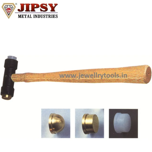 German Style Chasing Hammer New Chrome Metal Jewelry Tool for Industrial Use