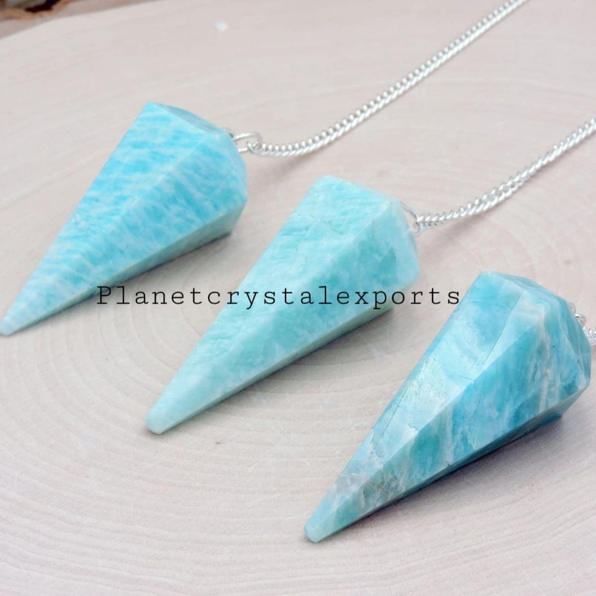 Natural Amazonite Healing Dowsing Pendulum: Natural Spiritual Chakra Crystal Reiki Pendulum Buy From Planet Crystal Export